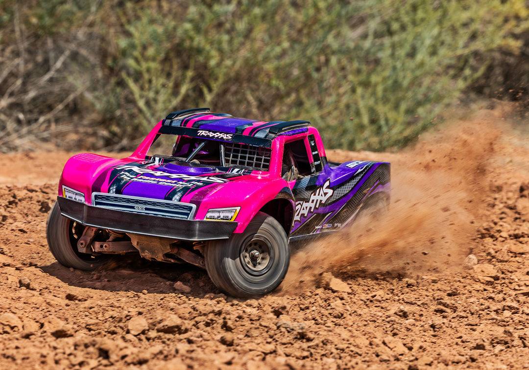 Traxxas Mini Slash 4X4 108164-1 - Pink acción frontal