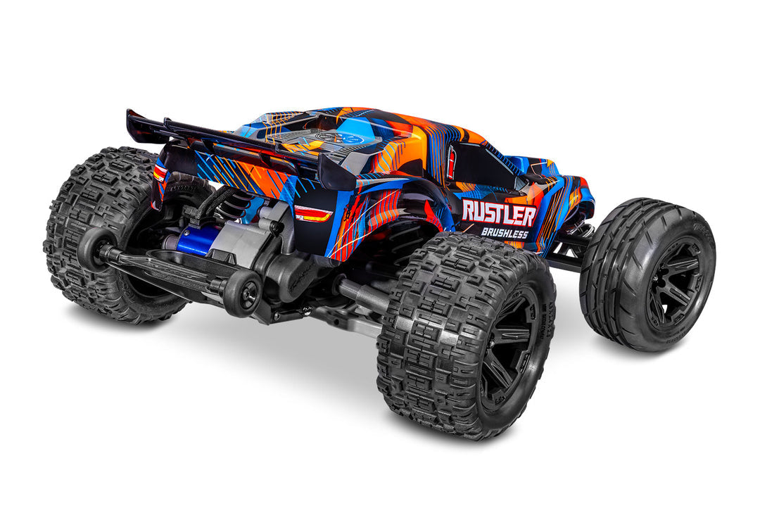 Traxxas Rustler 2WD Brushless 37454-4 - Orange trasera