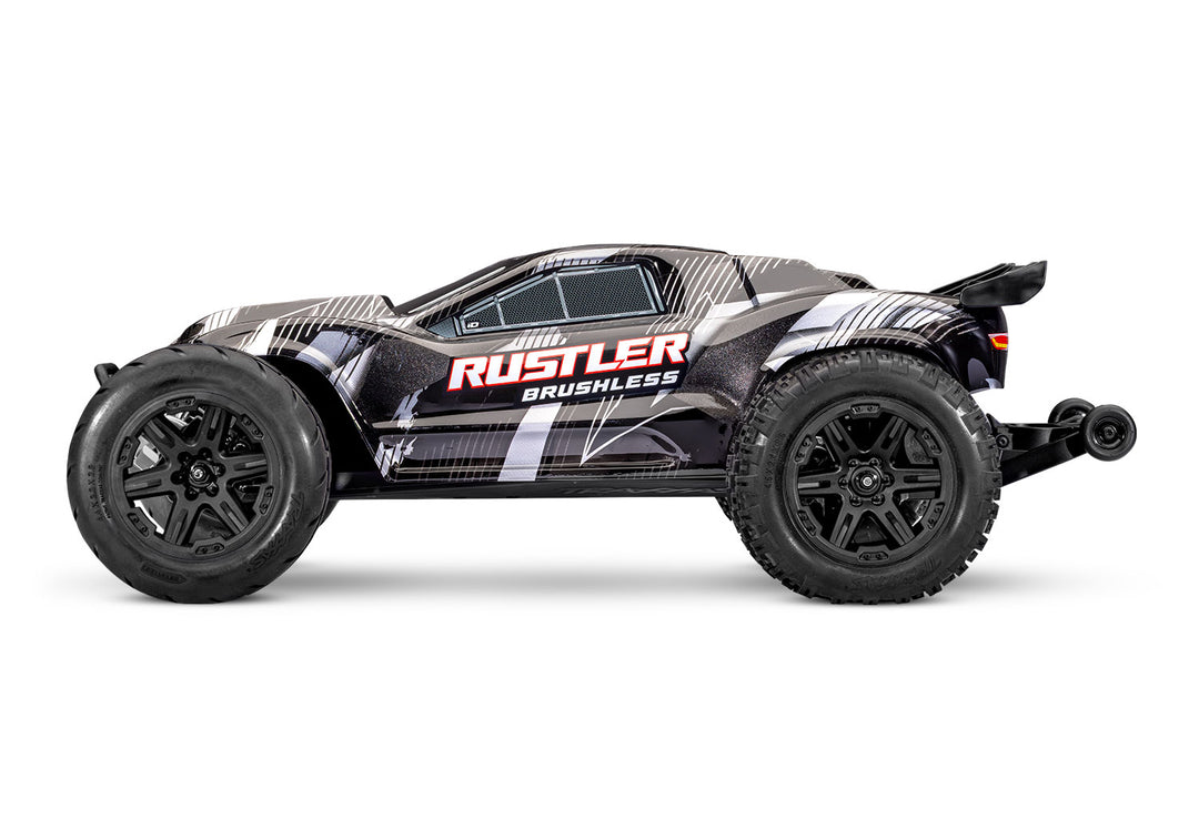 Traxxas Rustler 2WD Brushless 37454-4 - Black lateral