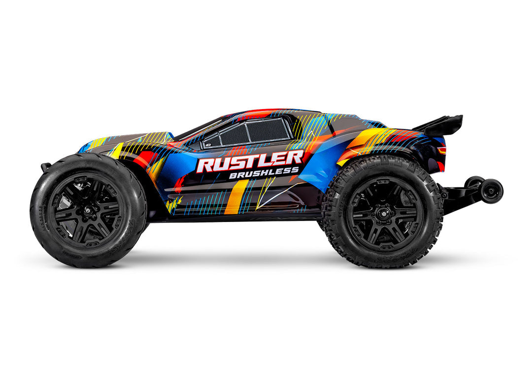 Traxxas Rustler 2WD Brushless 37454-4 - Yellow lateral