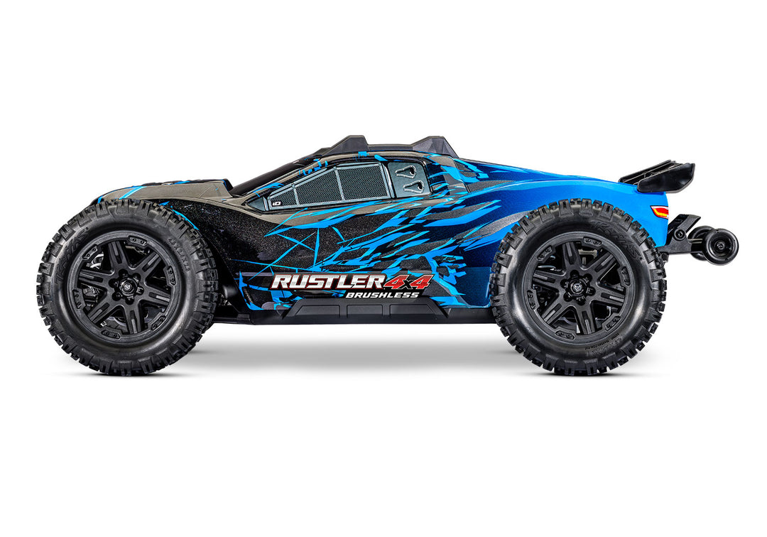 Traxxas Rustler 4X4 Brushless 67464-4 - Blue lateral