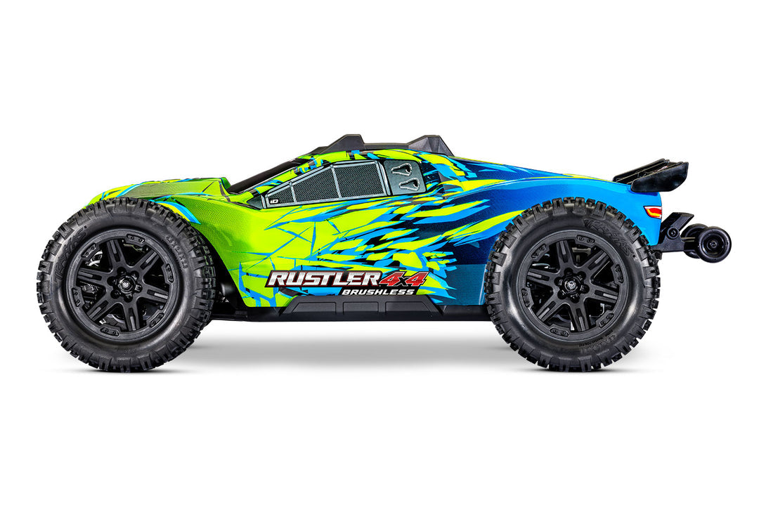 Traxxas Rustler 4X4 Brushless 67464-4 - Green lateral