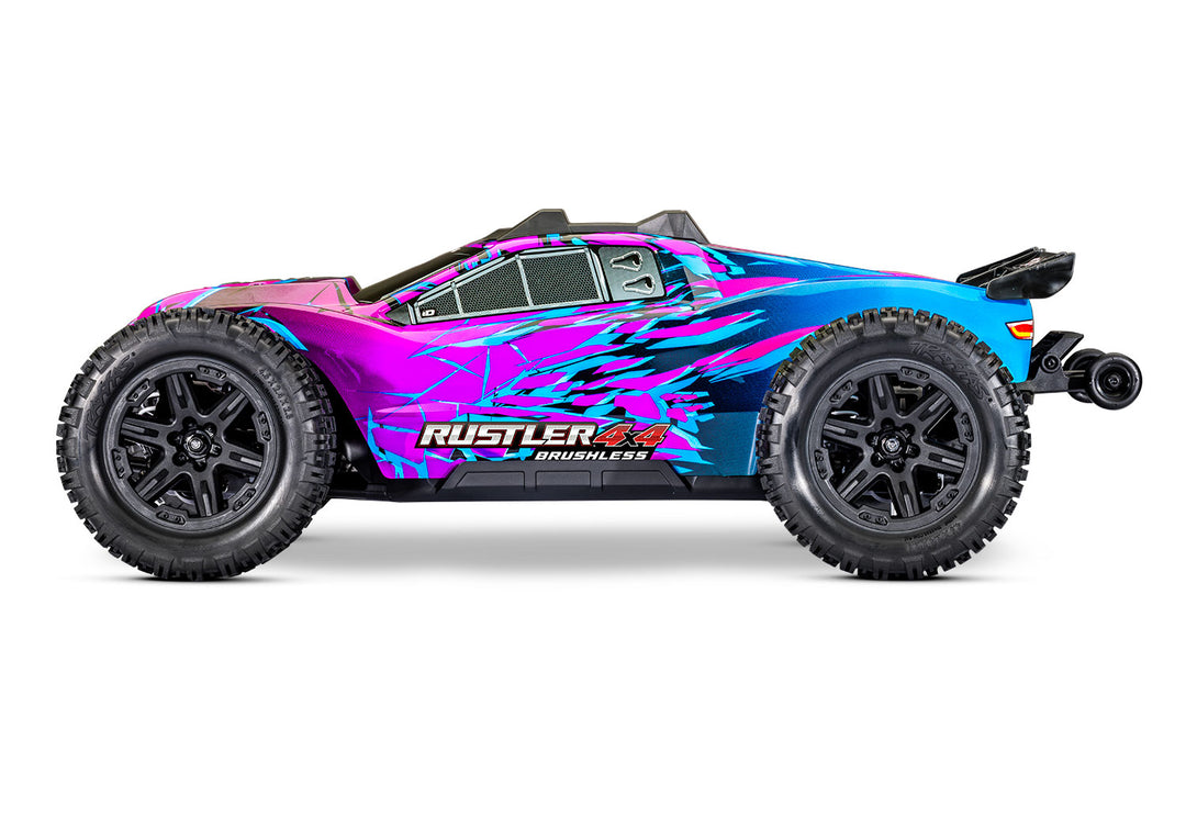 Traxxas Rustler 4X4 Brushless 67464-4 - Purple lateral