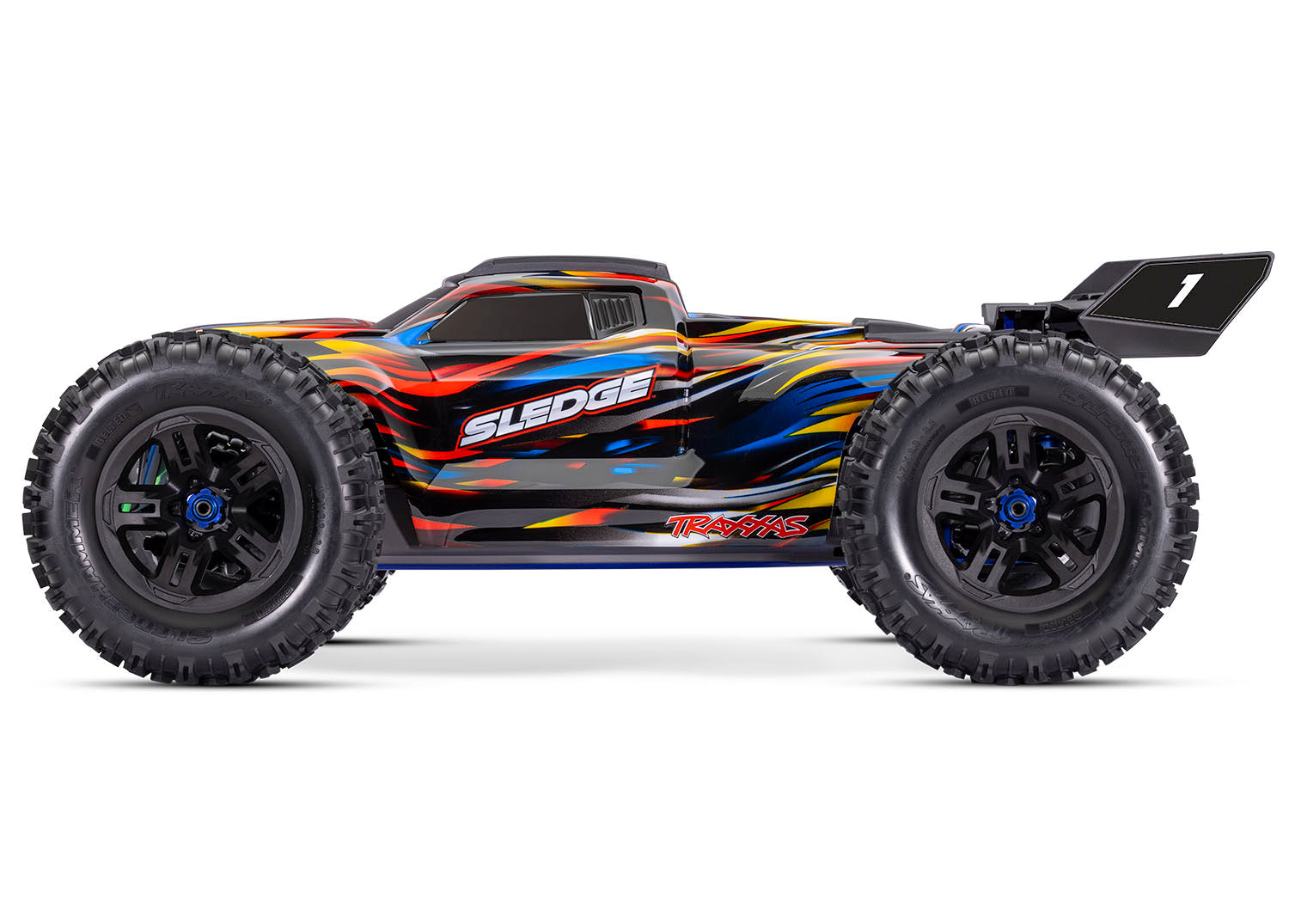 Traxxas Sledge 6S Brushless 4WD 1/8 – 95096-4 - 95096 4 Sledge Side BLUE RGB