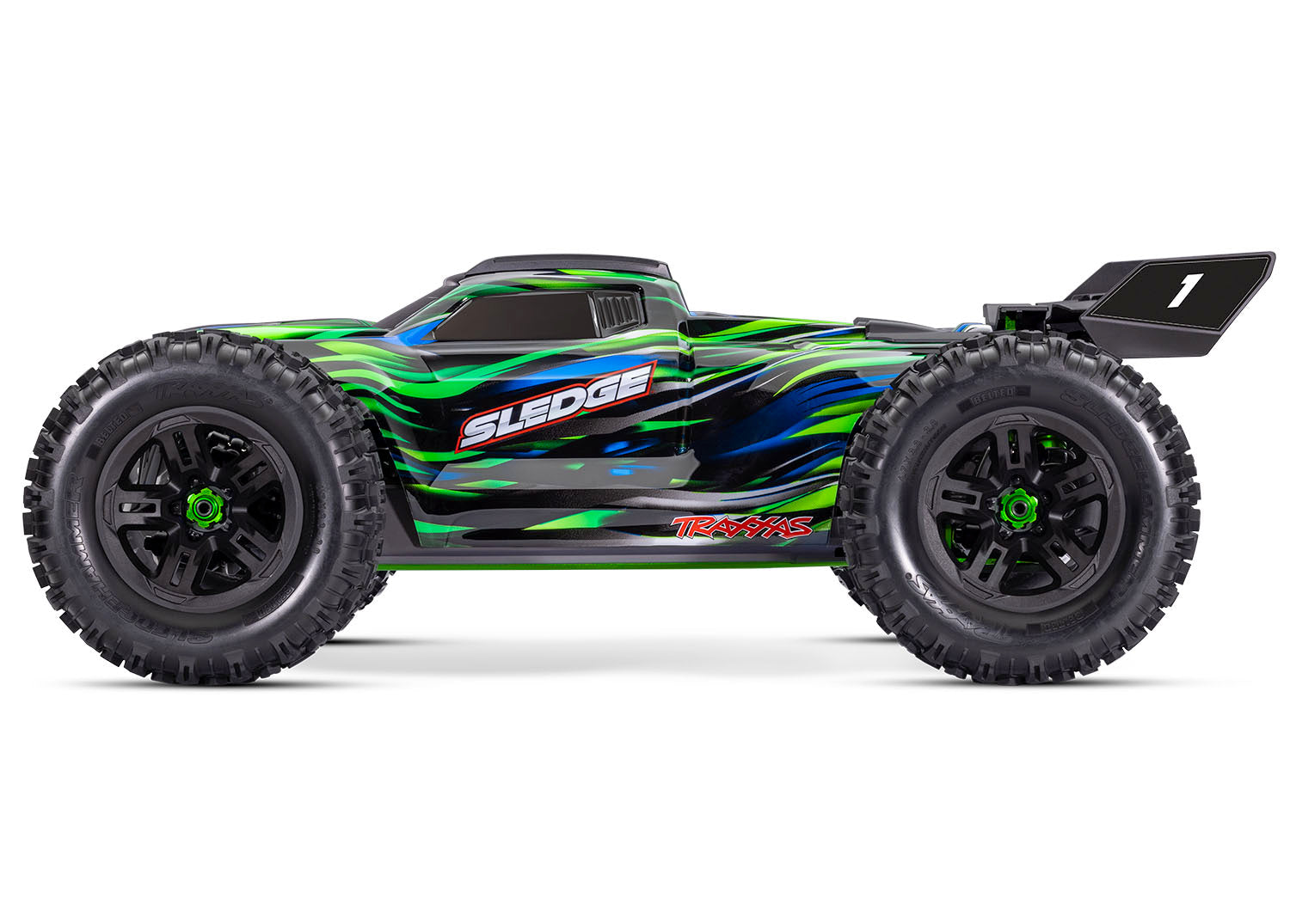 Traxxas Sledge 6S Brushless 4WD 1/8 – 95096-4 - 95096 4 Sledge Side GRN RGB