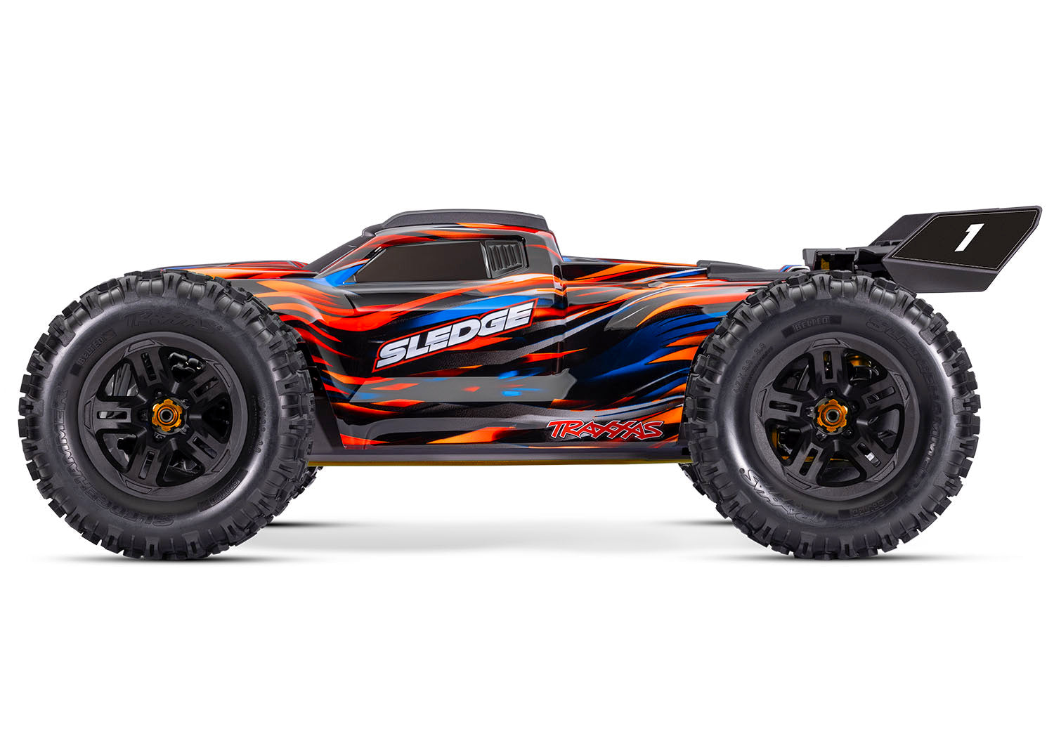 Traxxas Sledge 6S Brushless 4WD 1/8 – 95096-4 - 95096 4 Sledge Side ORNG RGB