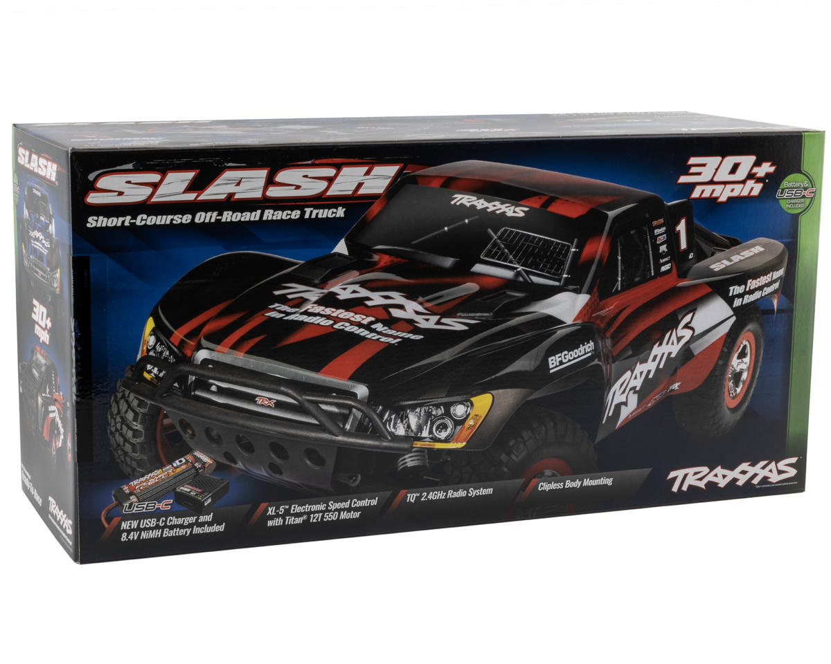 Chasis Negro Para Traxxas Slash 1/10 2WD - Modelo Raptor - Compatible Con VXL Y XL-5