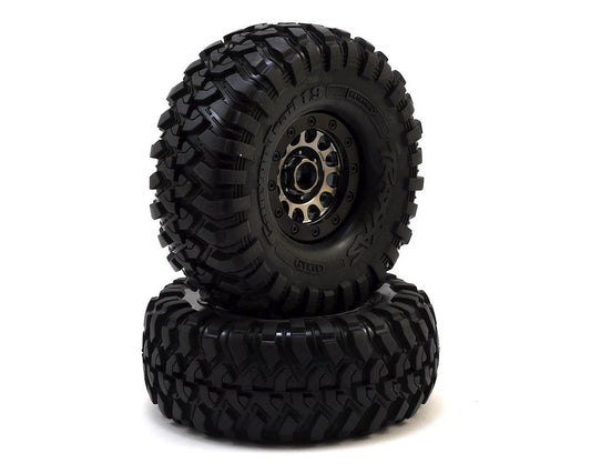 Traxxas TRX-4 Pre-Mounted Canyon Trail 1.9" Crawler Tires w/Method 105 Wheels (Black Chrome) (2) TRA8174
